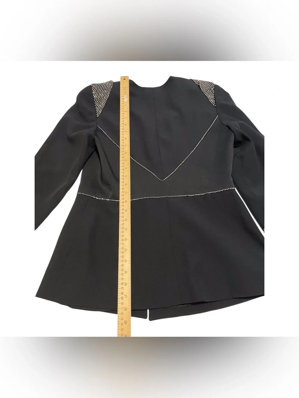 Frascara Black Embellished Women's Blazer,12